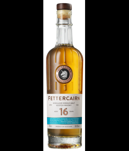 Fles Fettercairn 16 Years Old, single malt whisky, op voorraad bij slijterij t Bockje in Bathmen