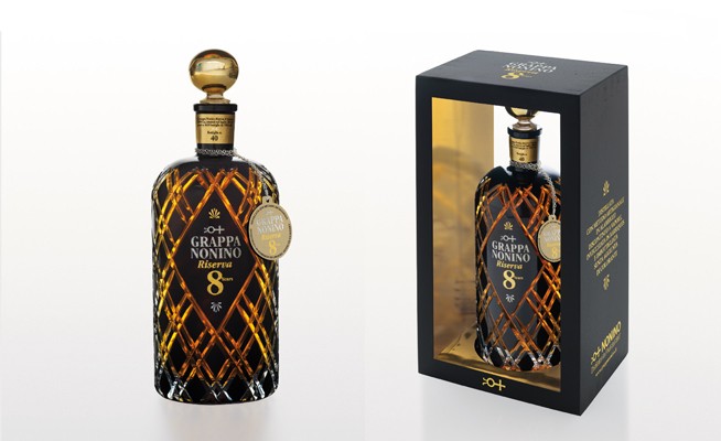 Grappa Nonino - Grappa Riserva 8Y van Nonino, op voorraad bij slijterij ’t Bockje in Bathmen