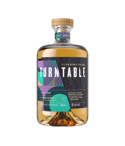 Fles Turntable Smokin Riff, Schotse blended whisky van Turntable uit Glasgow, op voorraad bij slijterij t Bockje in Bathmen