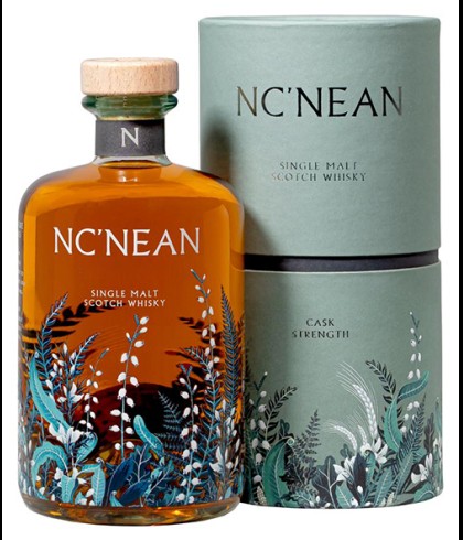 Fles Ncnean Cask Strength, Schotse biologische single malt, op voorraad bij slijterij t Bockje in Bathmen