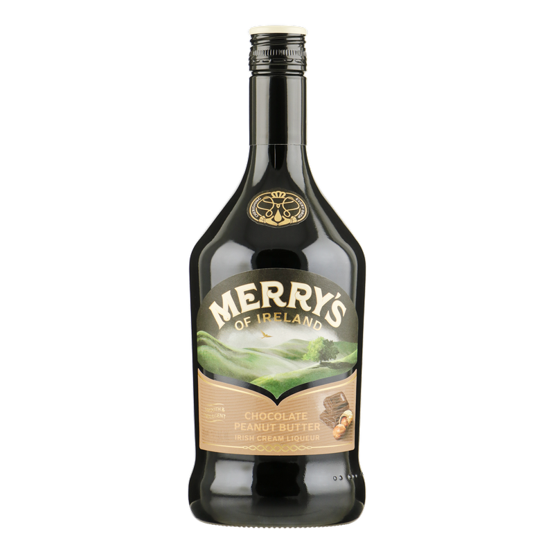 Likeur Merrys Chocolate Peanut Butter Irish Cream Liqueur van Merrys, bij slijterij ’t Bockje in Bathmen