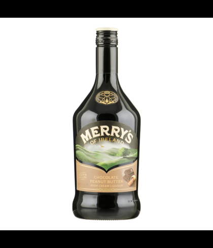Merrys Chocolate Peanut Butter Irish Cream Liqueur, op voorraad bij slijterij t Bockje in Bathmen