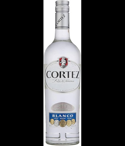 Fles Cortez Blanco Ron de Paramaribo, rum, op voorraad bij slijterij t Bockje in Bathmen