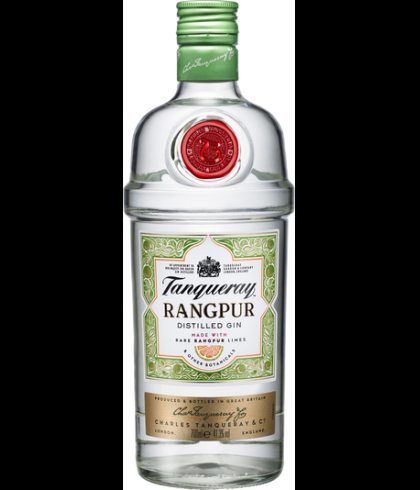 Fles Tanqueray Rangpur Gin, gin, op voorraad bij slijterij t Bockje in Bathmen
