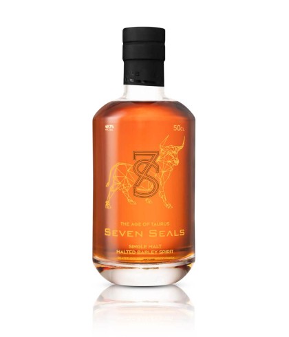 Fles Seven Seals The Age of Taurus, Zwitserse whisky, op voorraad bij slijterij t Bockje in Bathmen