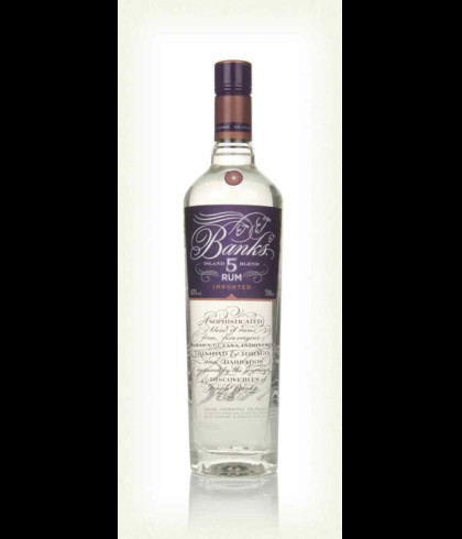 Fles Banks Rum 5, rum, op voorraad bij slijterij t Bockje in Bathmen