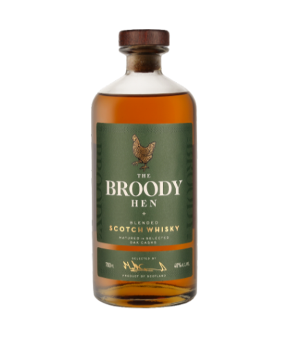 Fles The Broody Hen Blended Scotch Whisky, whisky, op voorraad bij slijterij t Bockje in Bathmen