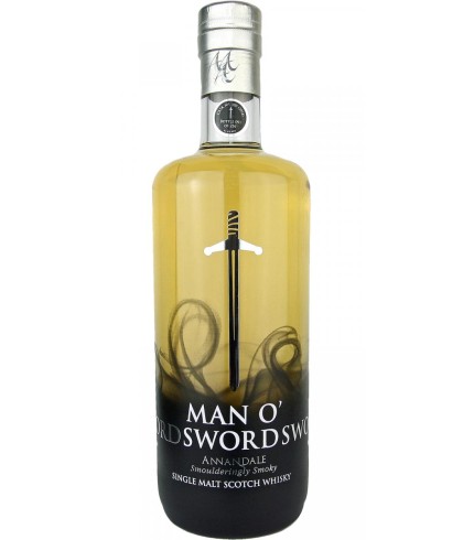 Fles Annandale Vintage 2014 – Man O’Sword, Lowland single malt van de Annandale-distilleerderij, op voorraad bij slijterij t Bockje in Bathmen