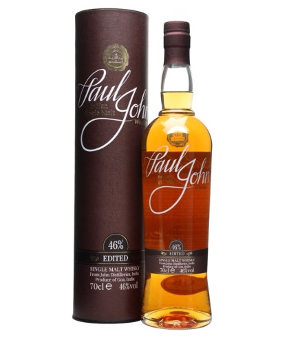 Fles Paul John Edited, Indiase single malt whisky uit Goa, op voorraad bij slijterij t Bockje in Bathmen