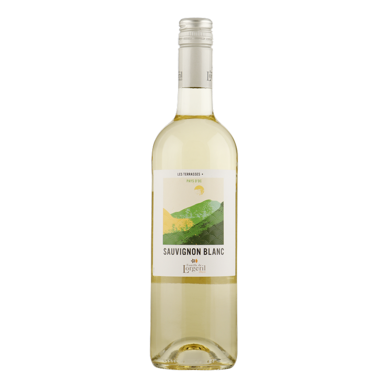 Fles Lorgeril Terrasses Sauvignon Blanc, wijn, bij slijterij ’t Bockje in Bathmen