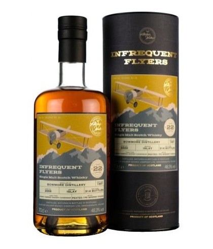Fles Infrequent Flyers Bowmore 22Y 1997, whisky, bij slijterij t Bockje in Bathmen
