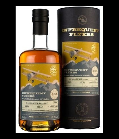 Fles Infrequent Flyers Bowmore 22Y 1997, whisky, bij slijterij t Bockje in Bathmen