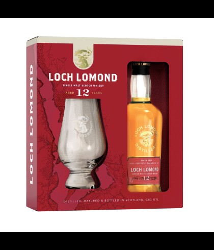 Geschenk Loch Lomond 12Y Cadeauset + glas, bij slijterij ’t Bockje in Bathmen