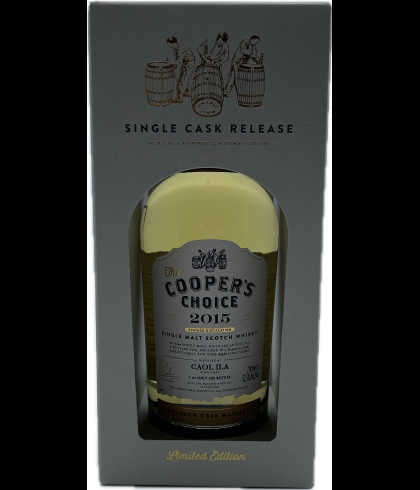 Fles Cooper&rsquo;s Choice Caol Ila 8 Years Old 2015, single malt whisky, op voorraad bij slijterij t Bockje in Bathmen