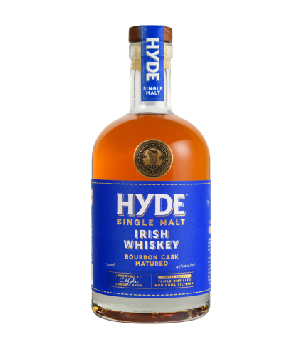 Fles Hyde Single Malt Bourbon Cask Matured, single malt whisky, op voorraad bij slijterij t Bockje in Bathmen