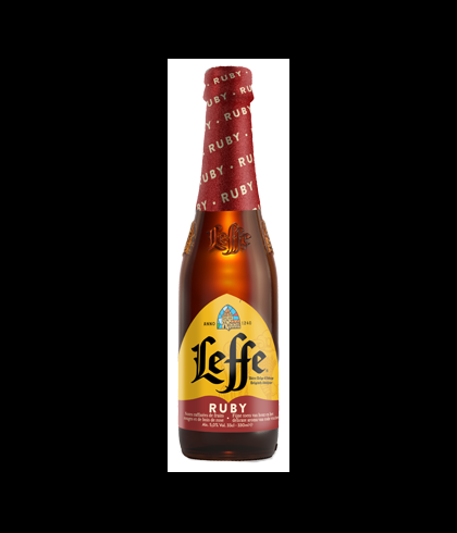 Leffe Ruby, bier bij slijterij t Bockje in Bathmen