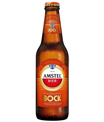 Amstel Bock, bier op voorraad bij slijterij t Bockje in Bathmen