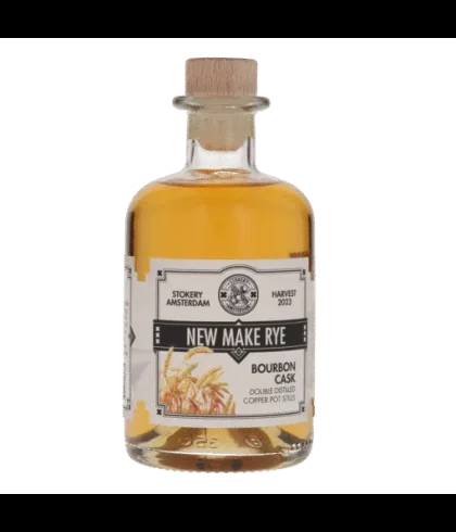 Fles Stokery Amsterdam New Make Rye Port Cask, whisky, op voorraad bij slijterij t Bockje in Bathmen