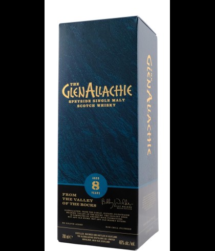 Fles GlenAllachie 8 Years Old, single malt whisky, op voorraad bij slijterij t Bockje in Bathmen