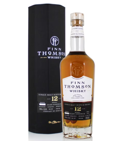 Fles Finn Thomson Glen Garioch 12 Years Old 2012, single malt whisky, op voorraad bij slijterij t Bockje in Bathmen