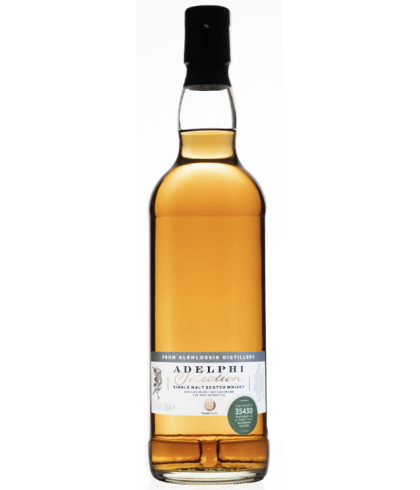 Fles Adelphi Glenlossie 15 Years Old, single malt whisky, op voorraad bij slijterij t Bockje in Bathmen