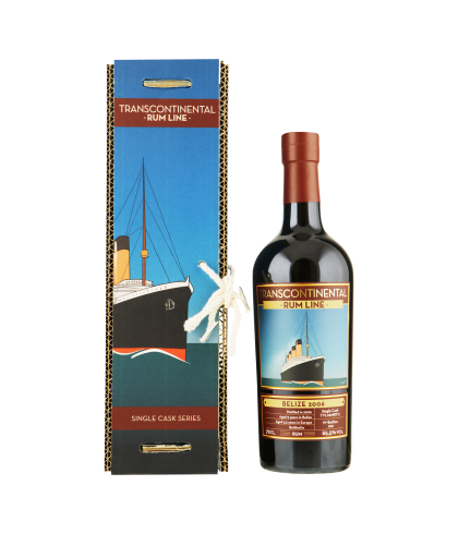 Fles Transcontinental Rum Belize 2006, rum, op voorraad bij slijterij t Bockje in Bathmen