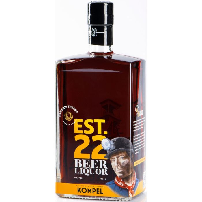 Likeur Kompel Miner's Finest Est. 22 Beer Liquor van Kompel, bij slijterij ’t Bockje in Bathmen