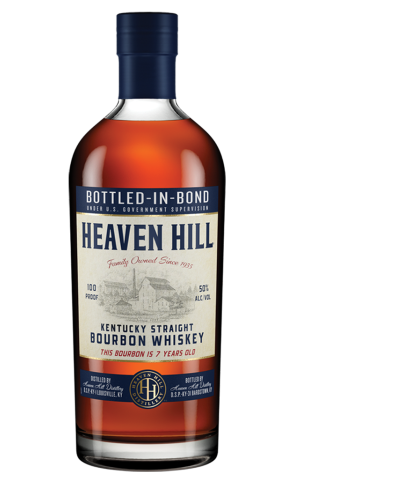 Fles Heaven Hill 7 Years Old Bottled-in-Bond, whisky, op voorraad bij slijterij t Bockje in Bathmen