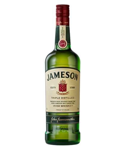 Fles Iers whiskey van Jameson, op voorraad bij slijterij t Bockje in Bathmen