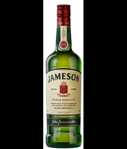 Fles Iers whiskey van Jameson, op voorraad bij slijterij t Bockje in Bathmen