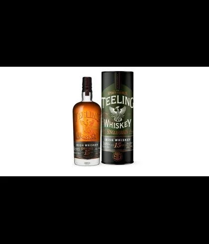 Fles Teeling 15 Years Old Single Grain, Ierse whiskey uit Dublin, op voorraad bij slijterij t Bockje in Bathmen
