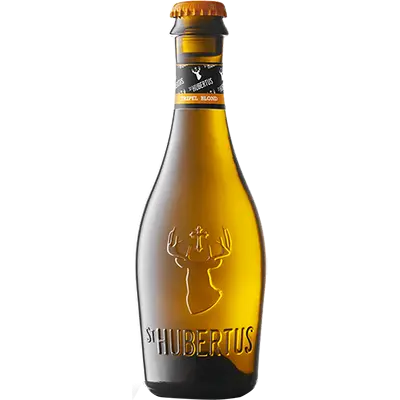 Fles St. Hubertus Tripel Blond, bier van St. Hubertus, op voorraad bij slijterij ’t Bockje in Bathmen
