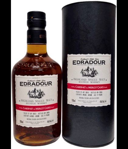 Fles Edradour 11Y 2015 Michael-Eppan Cabernet & Merlot #505-508, whisky, bij slijterij ’t Bockje in Bathmen