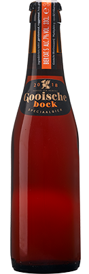 Fles Gooische Bierbrouwerij Gooische Bock, bier, bij slijterij t Bockje in Bathmen