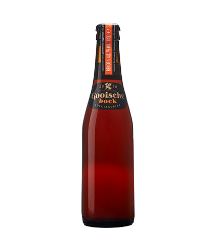 Fles Gooische Bierbrouwerij Gooische Bock, bier, bij slijterij t Bockje in Bathmen