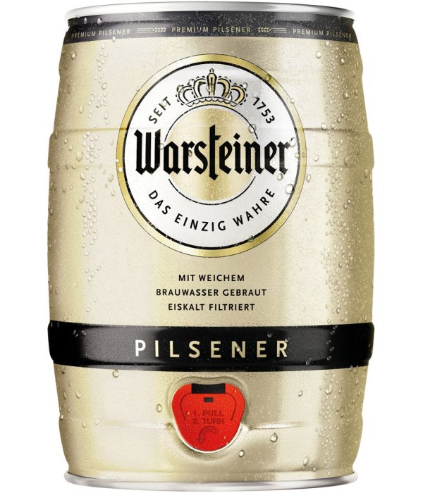 Warsteiner pils tapblik 5 liter bij t Bockje in Bathmen