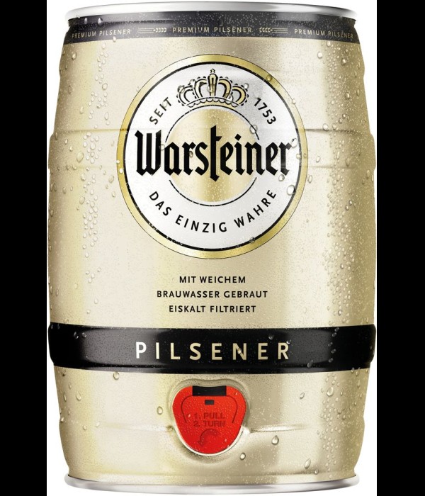 Warsteiner pils tapblik 5 liter bij t Bockje in Bathmen