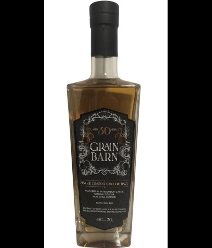 Fles Grain Barn 30 Years Old, whisky, op voorraad bij slijterij t Bockje in Bathmen