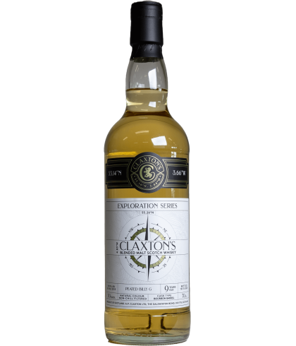 Fles Claxton's Exploration Series Peated Billy G 9Y 2013, whisky, op voorraad bij slijterij t Bockje in Bathmen