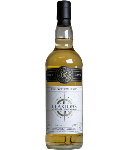 Fles Claxton's Exploration Series Peated Billy G 9Y 2013, whisky, op voorraad bij slijterij t Bockje in Bathmen