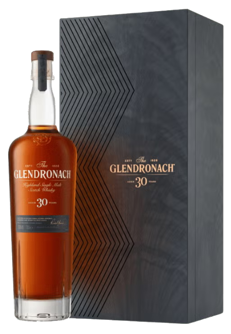 Fles GlenDronach 30 Years Old, single malt whisky, op voorraad bij slijterij t Bockje in Bathmen