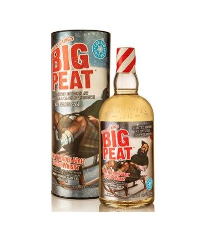 Fles Big Peat Christmas Edition 2021, single malt whisky, op voorraad bij slijterij t Bockje in Bathmen