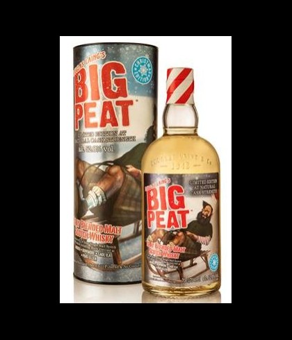 Fles Big Peat Christmas Edition 2021, single malt whisky, op voorraad bij slijterij t Bockje in Bathmen