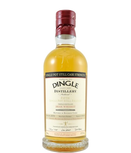 Fles Dingle Fifth Pot Still Cask Strength, single malt whisky, op voorraad bij slijterij t Bockje in Bathmen