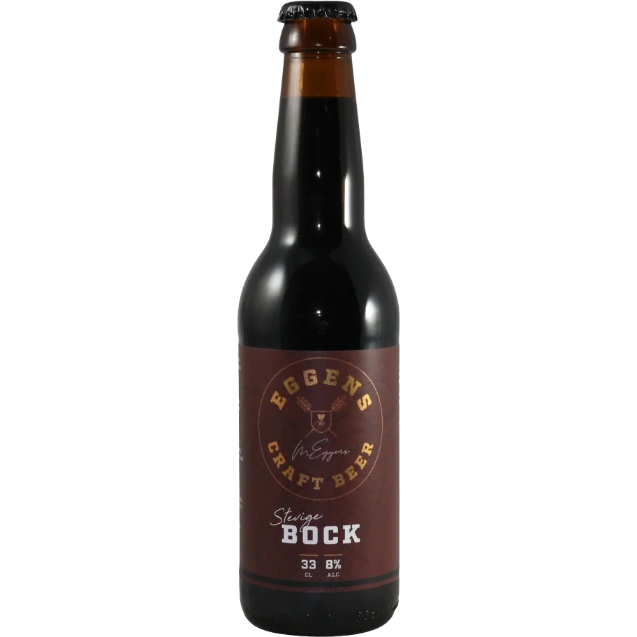 Fles Eggens Stevige Bock 2025, bier van Eggens, op voorraad bij slijterij ’t Bockje in Bathmen