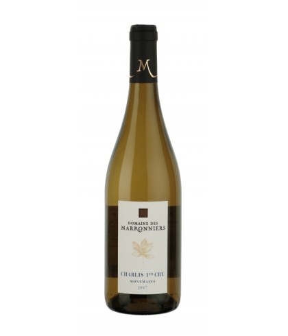 Fles Domaine Des Marronniers Chablis 1er Cru Montmains, wijn op voorraad bij slijterij t Bockje in Bathmen
