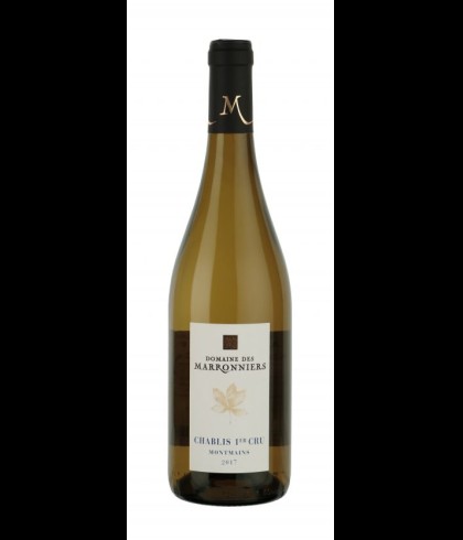 Fles Domaine Des Marronniers Chablis 1er Cru Montmains, wijn op voorraad bij slijterij t Bockje in Bathmen