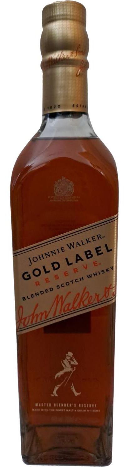 Fles blended Scotch van Johnnie Walker, op voorraad bij slijterij t Bockje in Bathmen