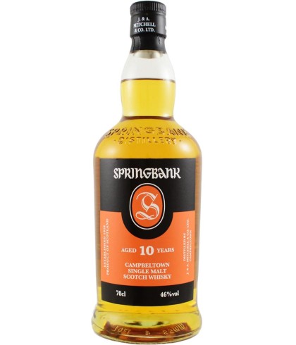 Fles Springbank 10 Years Old, single malt whisky, op voorraad bij slijterij ’t Bockje in Bathmen