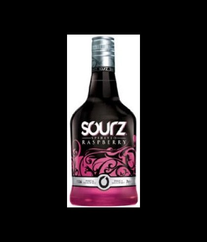 Sourz Raspberry, op voorraad bij slijterij t Bockje in Bathmen